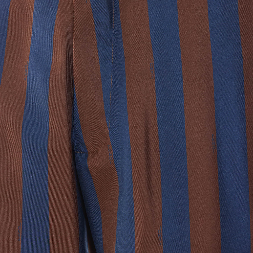 Fendi Men's Pequin Stripes Silk Bermuda in Blue - view 3