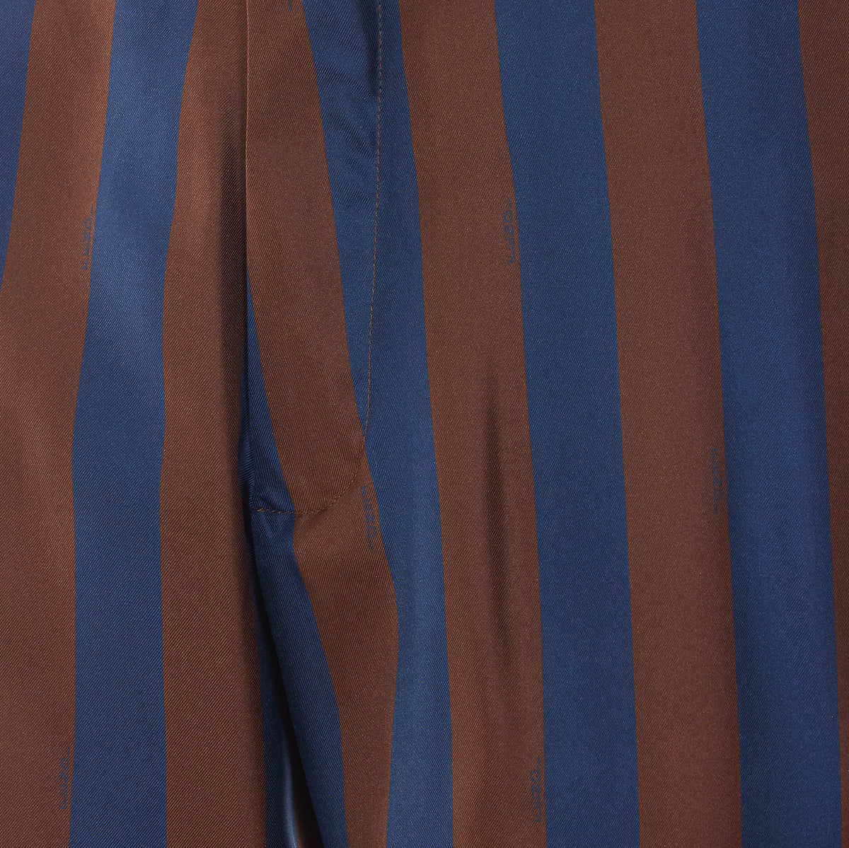 Fendi Men's Pequin Stripes Silk Bermuda in Blue - view 3