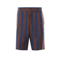 Fendi Men's Pequin Stripes Silk Bermuda in Blue - view 1
