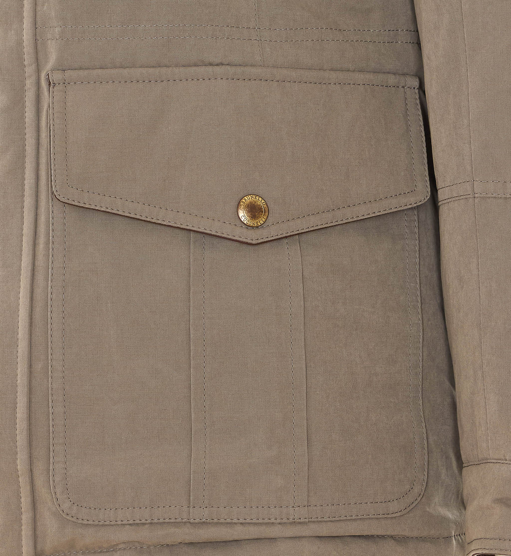 Brunello Cucinelli Men's Safari Jacket in Green Leather - view 3