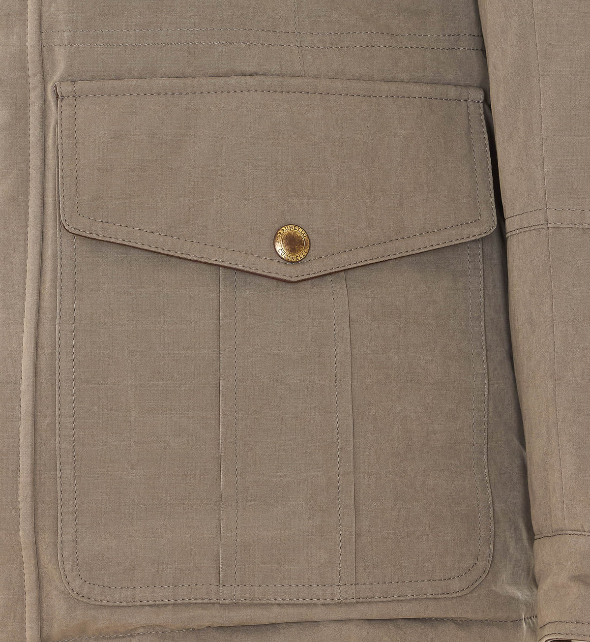 Brunello Cucinelli Men's Safari Jacket in Green Leather - view 3