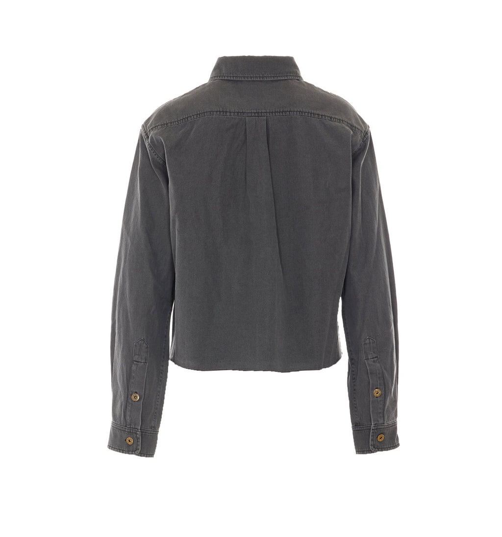 Miu Miu Women's Light Denim Shirt in Grey - view 2