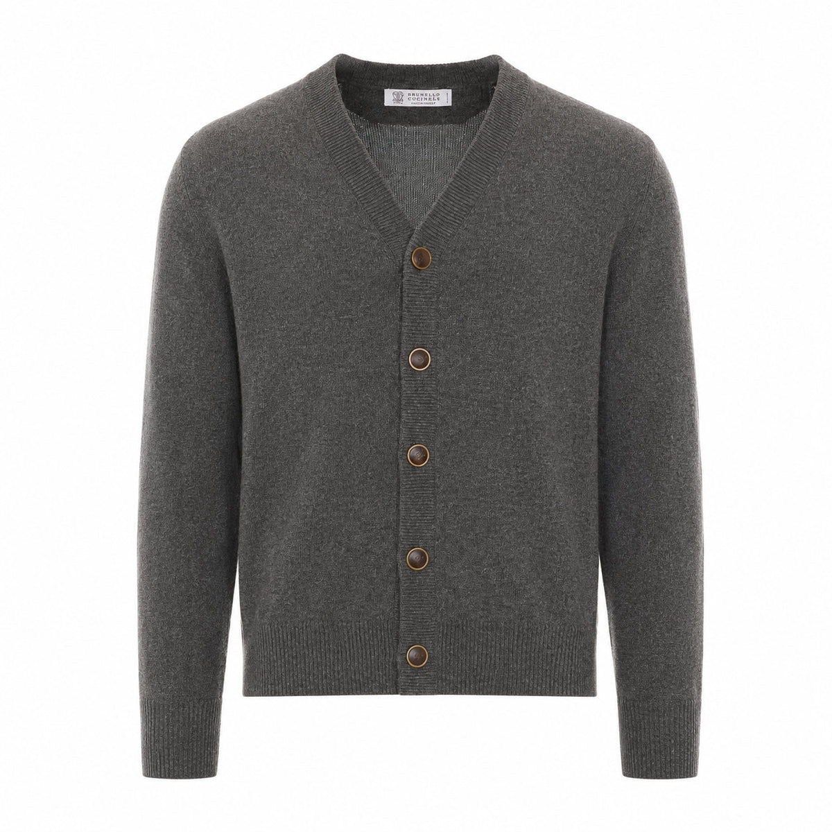 Brunello Cucinelli Men's Cardigan in Grey Cotton - view 1