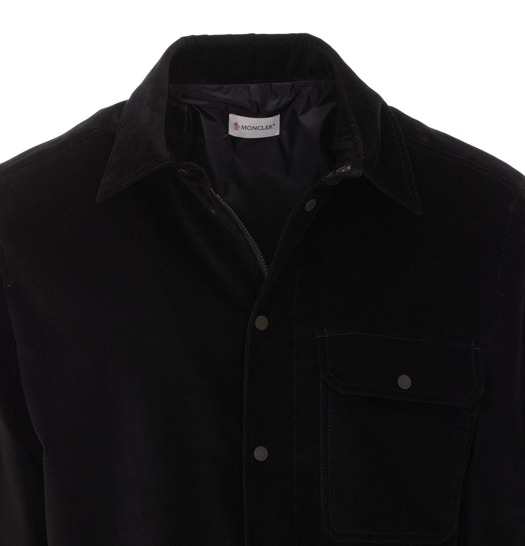 Moncler Men's Logo Overshirt in Black Polyamide - view 4
