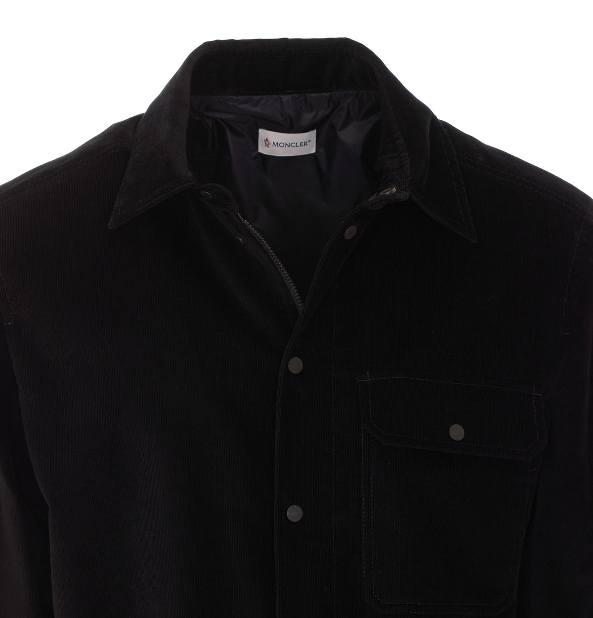 Moncler Men's Logo Overshirt in Black Polyamide - view 4