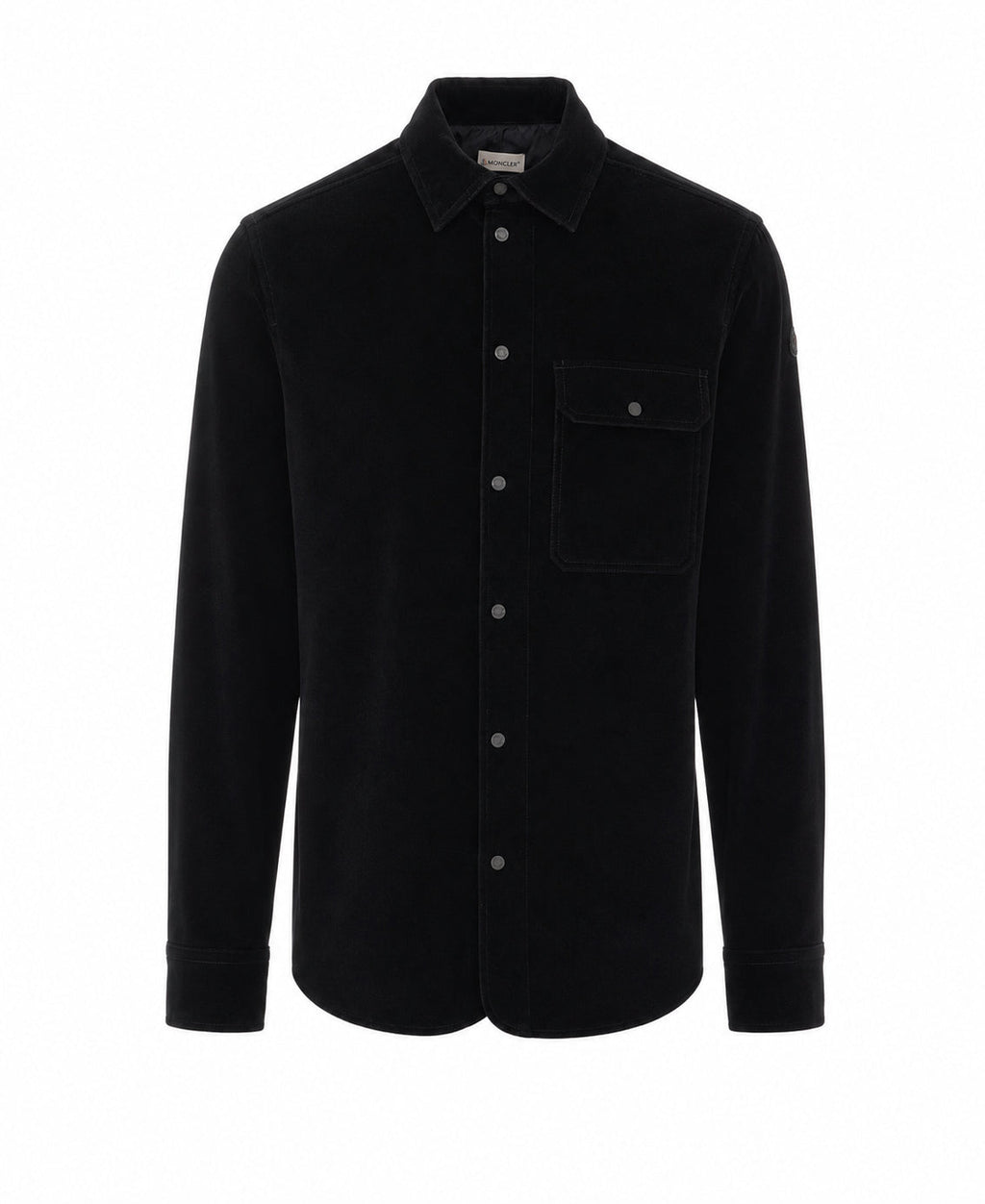 Moncler Men's Logo Overshirt in Black Polyamide - view 1