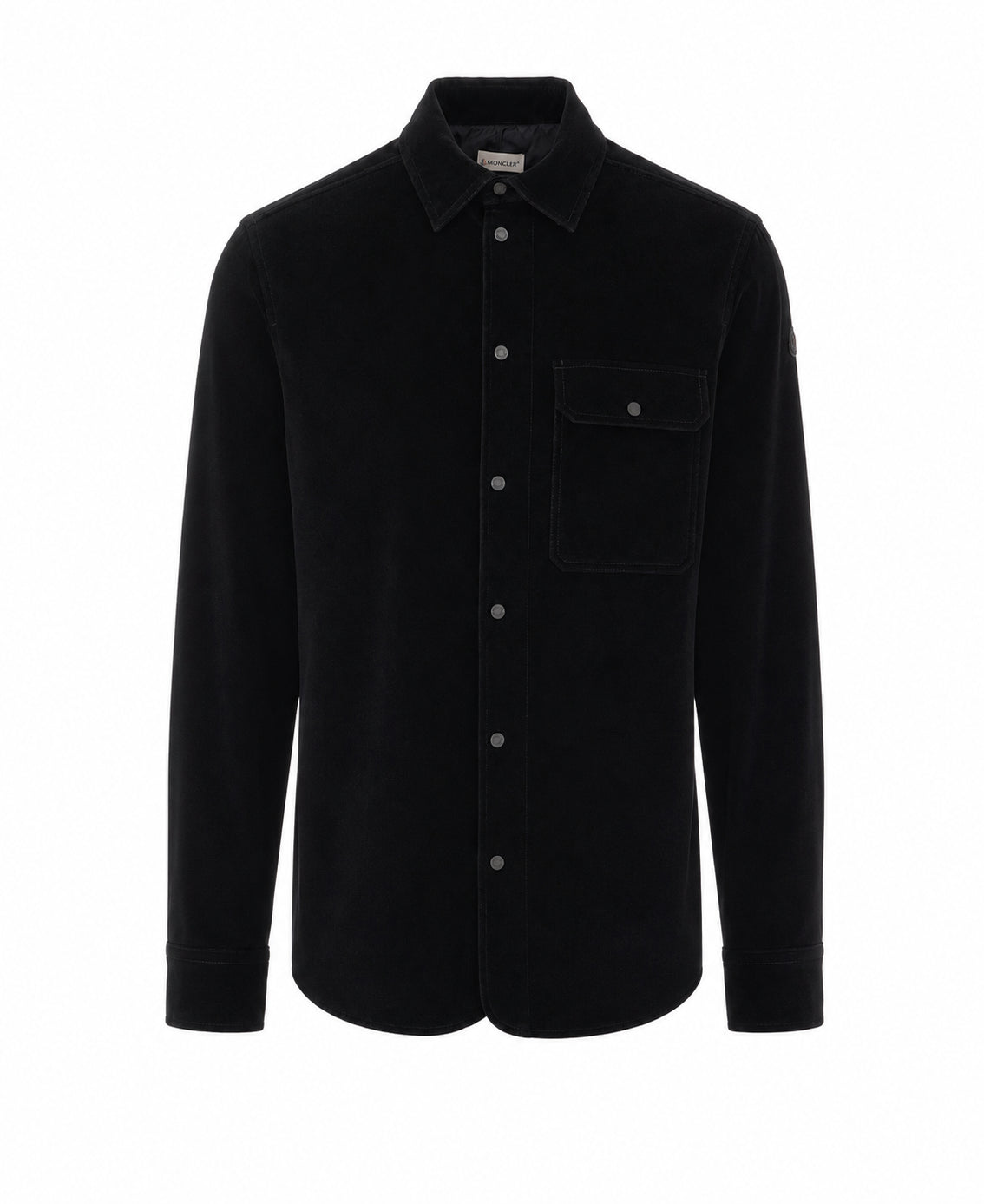 Moncler Men's Logo Overshirt in Black Polyamide - view 1