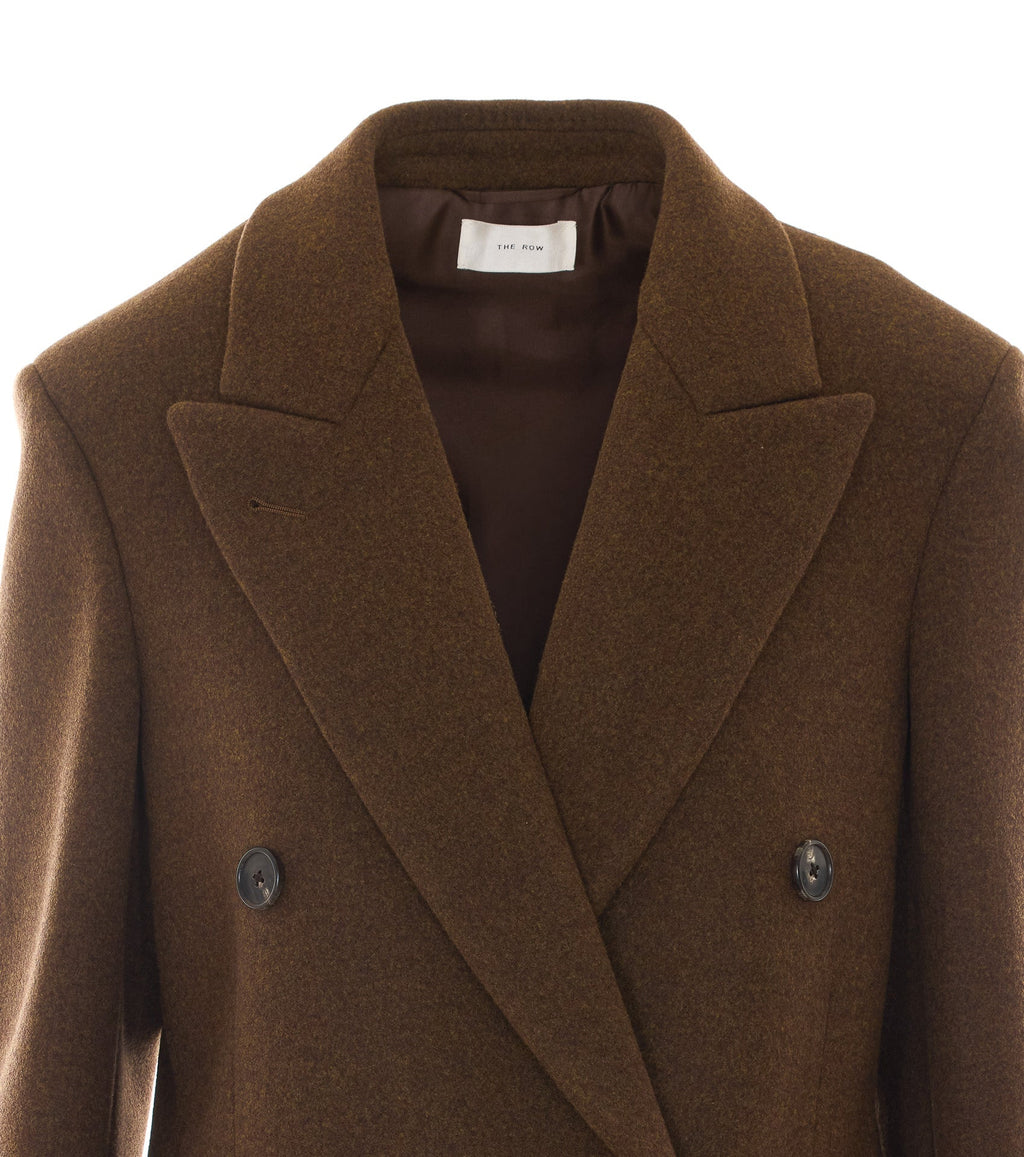 The Row Women's Bamira Coat in Brown Wool - view 4