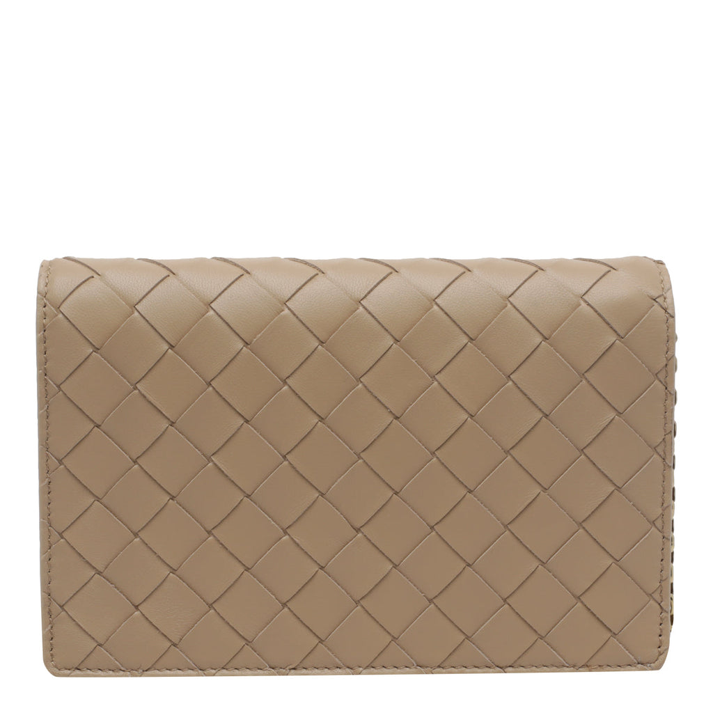 Bottega Veneta Women's Andiamo Pouch in Gold Leather - view 3