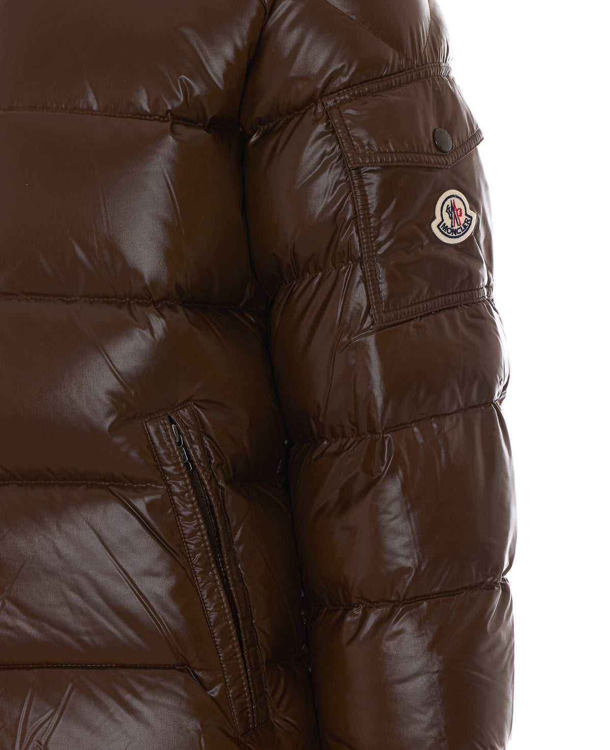 Moncler Men's Polyamide Maya Down Jacket in Brown - view 2