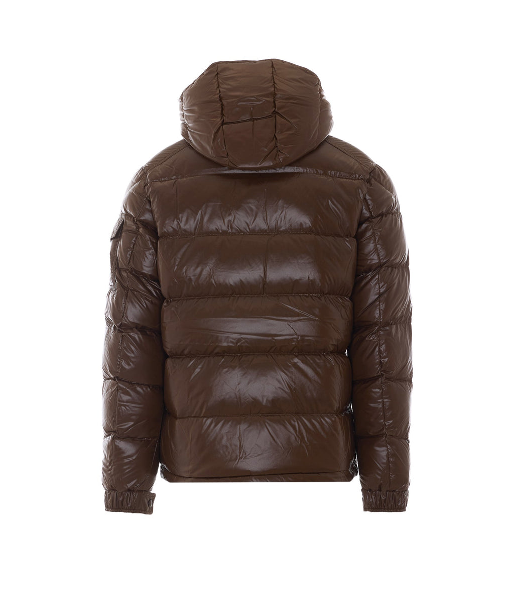 Moncler Men's Polyamide Maya Down Jacket in Brown - view 3
