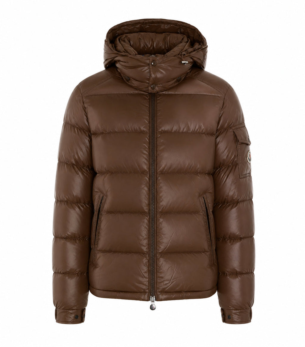 Moncler Men's Polyamide Maya Down Jacket in Brown - view 1