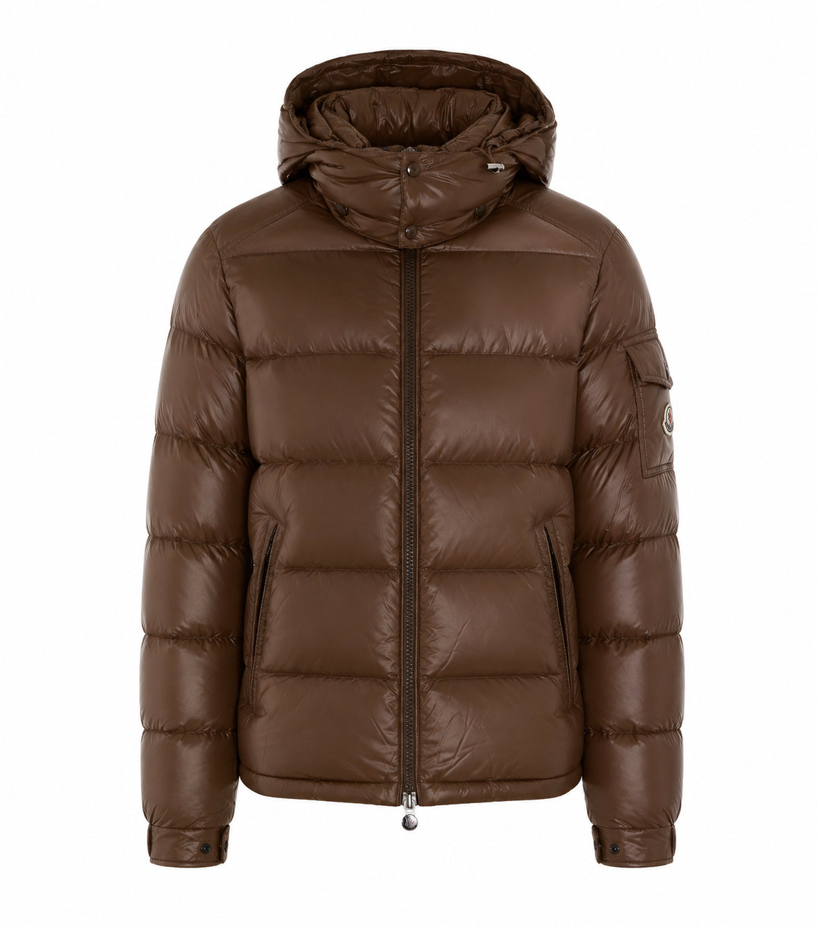 Moncler Men's Polyamide Maya Down Jacket in Brown - view 1