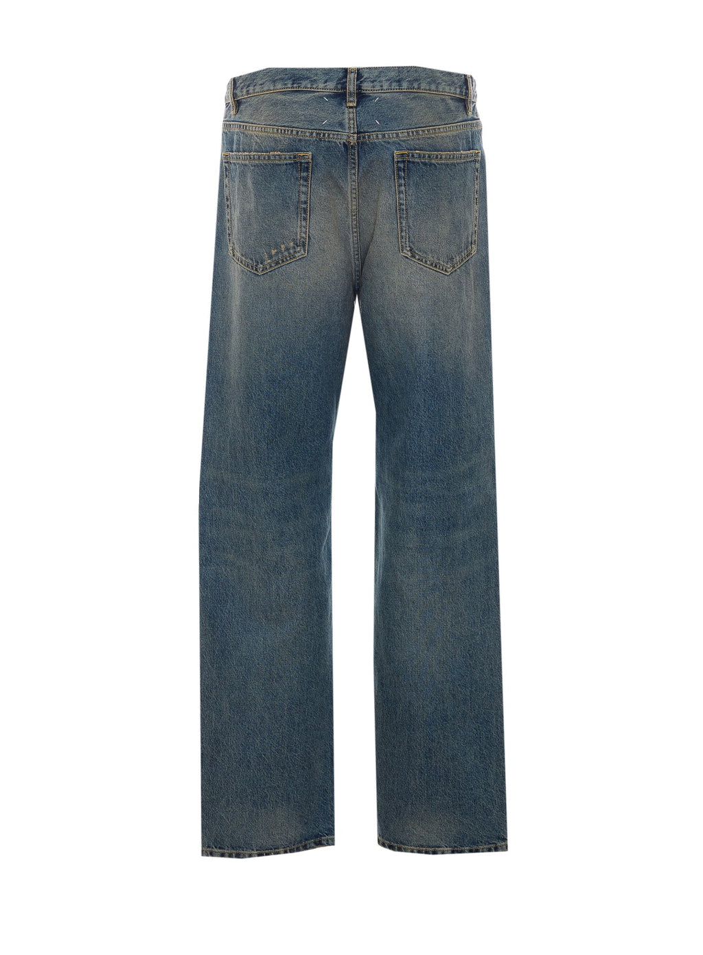 Maison Margiela Men's Distressed Jeans in Blue Polyester - view 3