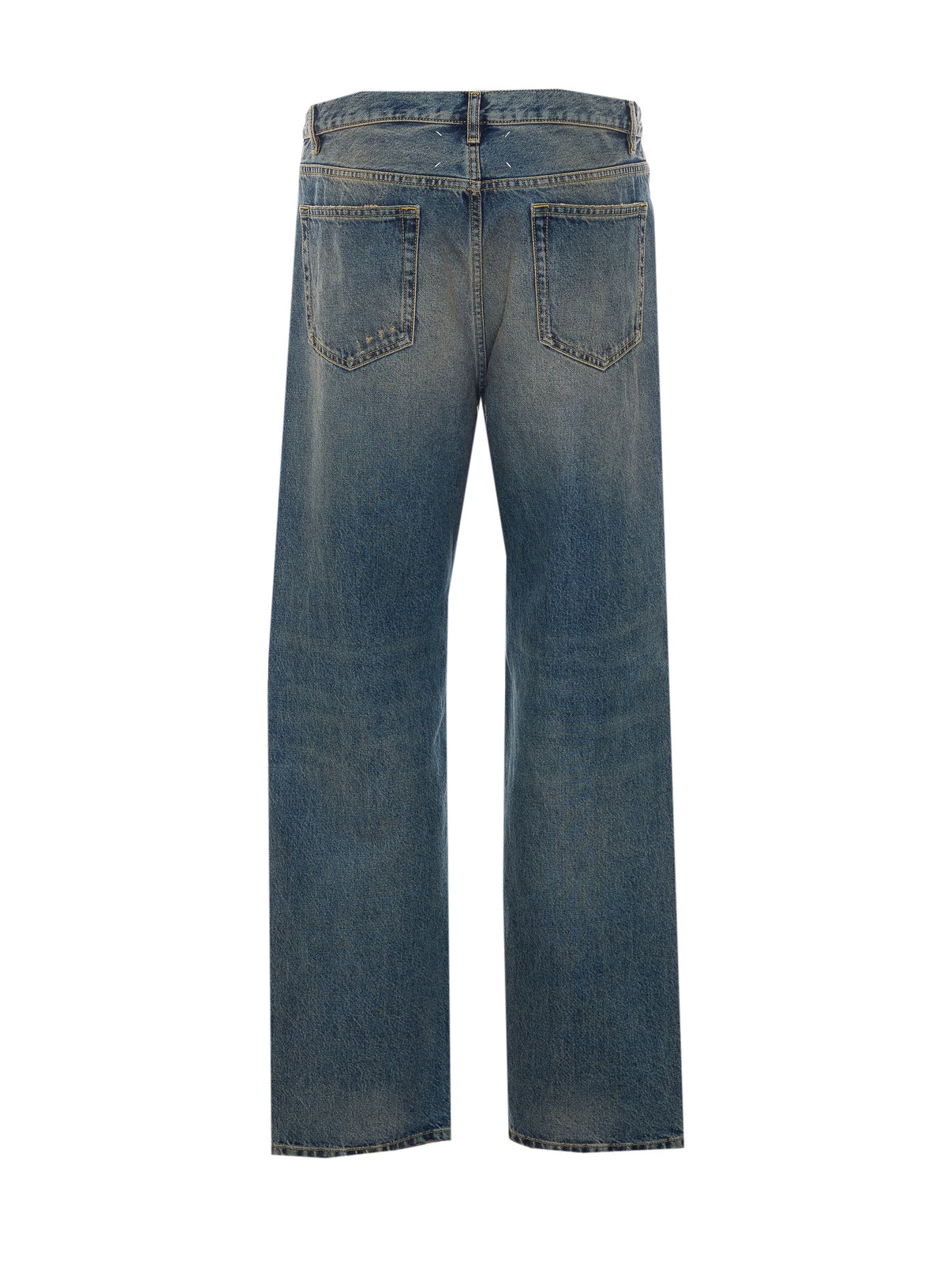 Maison Margiela Men's Distressed Jeans in Blue Polyester - view 3