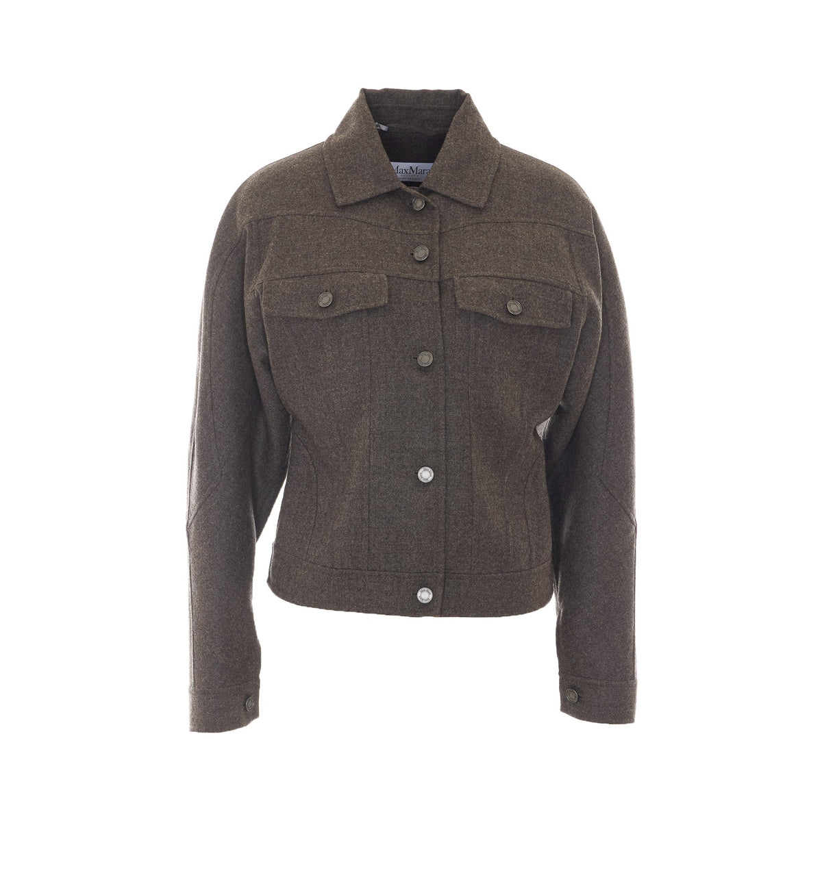 Max Mara Women's Rapace Felted Wool Trucker Jacket in Grey - view 4
