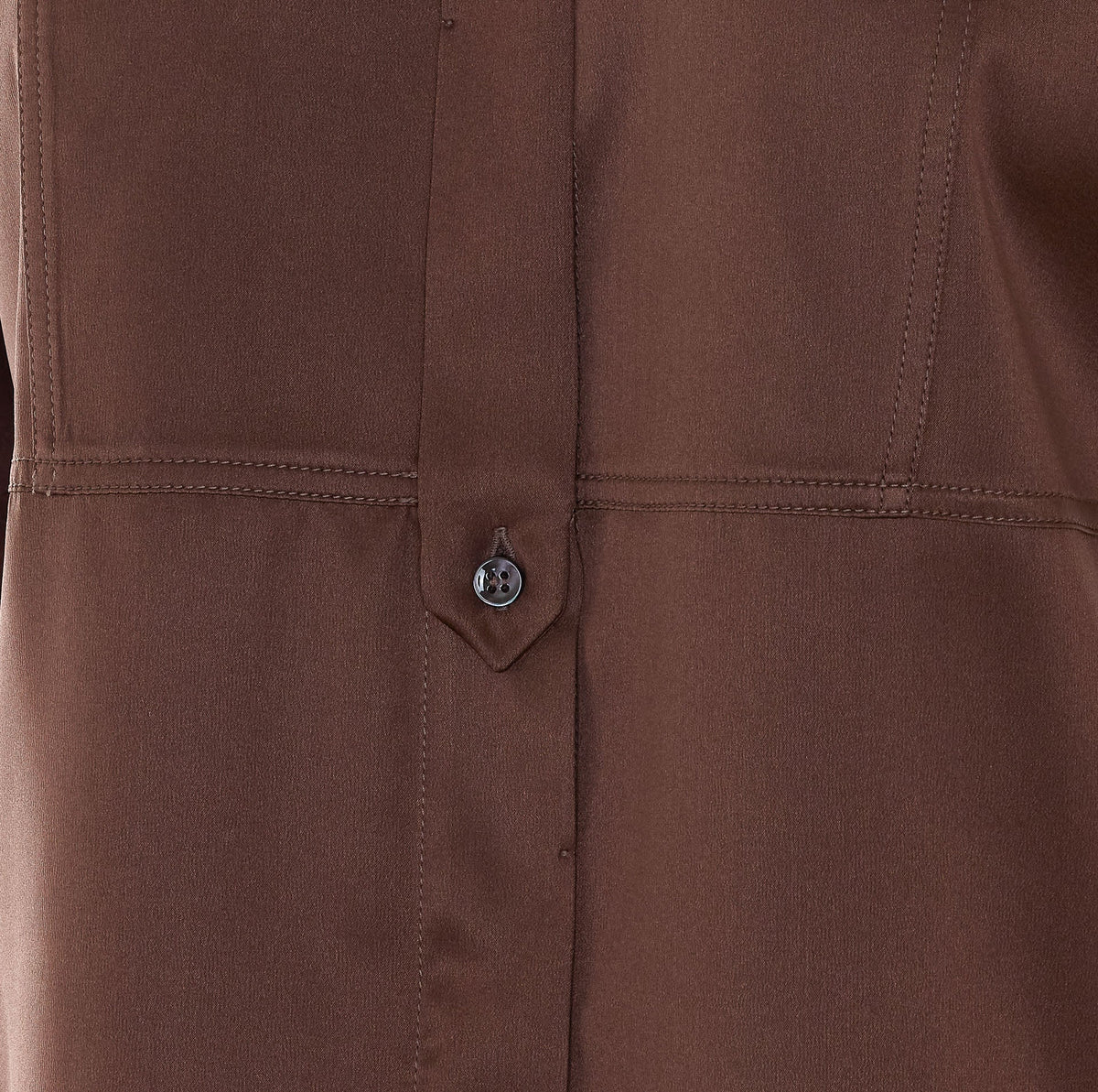 Brunello Cucinelli Women's Silk Satin Shirt in Brown - view 3