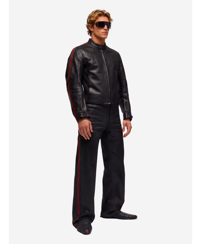 Gucci Men's Coated Cotton Denim Twill Pants with in Black