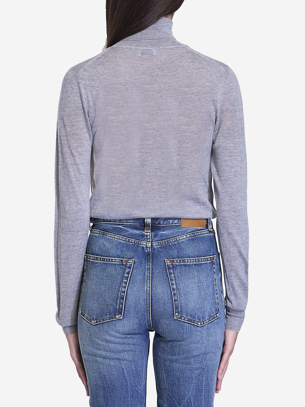 Saint Laurent Women's Wool Turtleneck in Grey