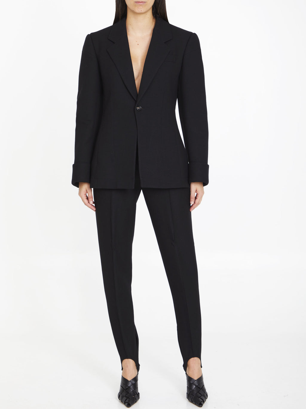 Bottega Veneta Women's Structured Cotton Jacket in Black