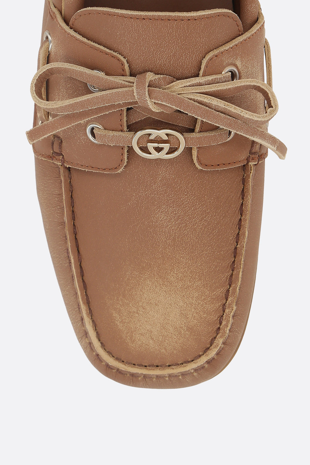 Gucci Women's GG Logo Loafers in Beige