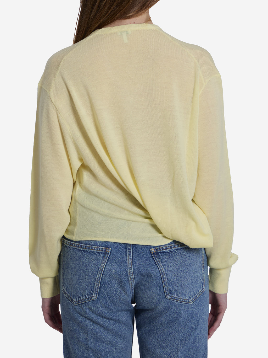 Loewe Women's Light Yellow Wool Sweater in Yellow