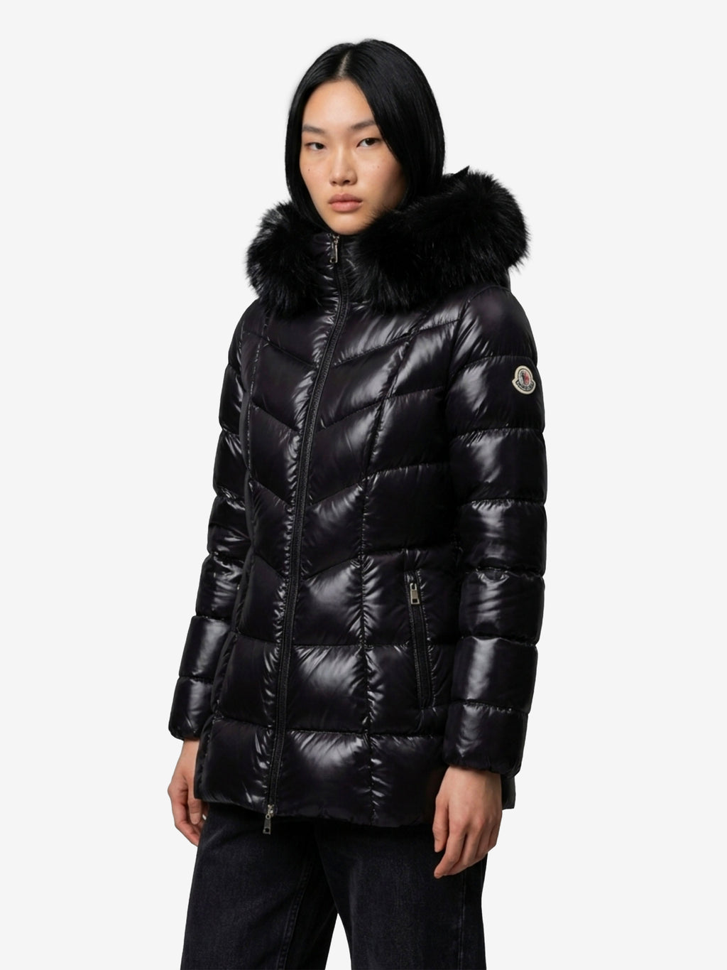 Moncler Women's Short Fulmar Down Jacket in Black