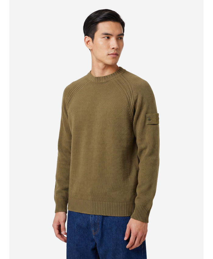 Stone Island Men's Military Green Ghost Sweater in Green