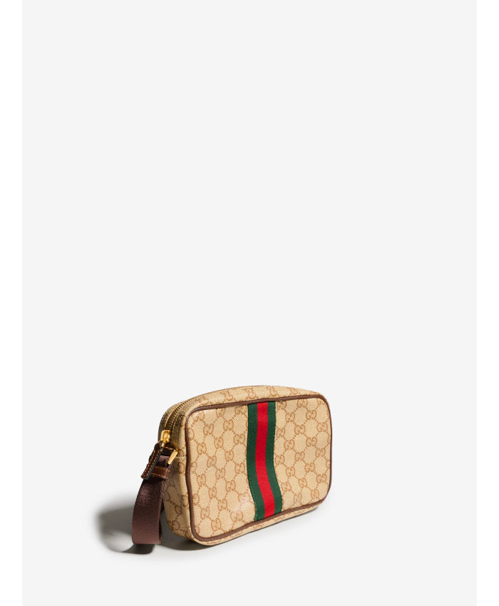 Gucci Men's Mini GG Bag with Web in Beige