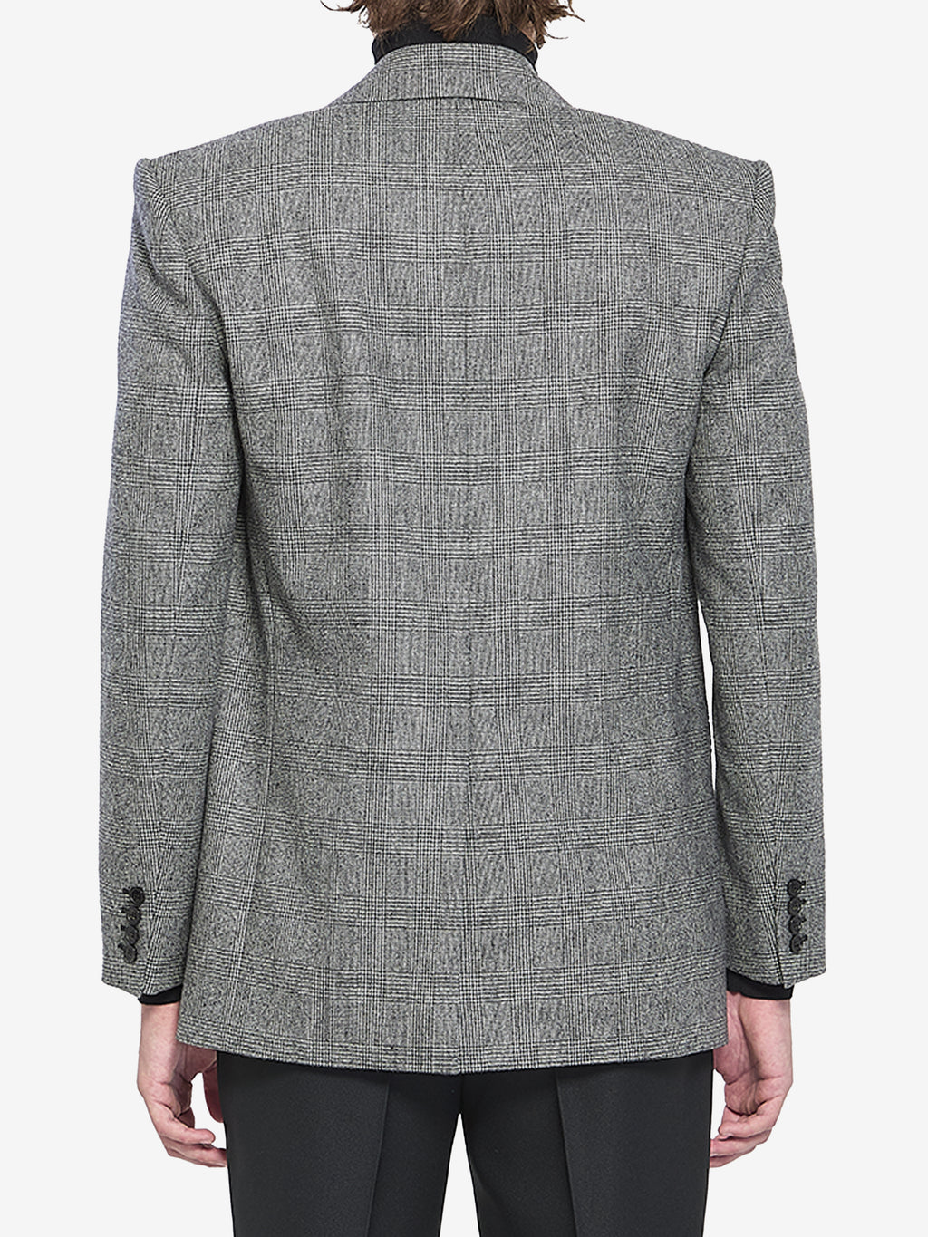 Saint Laurent Men's Wool Flannel Jacket in Black