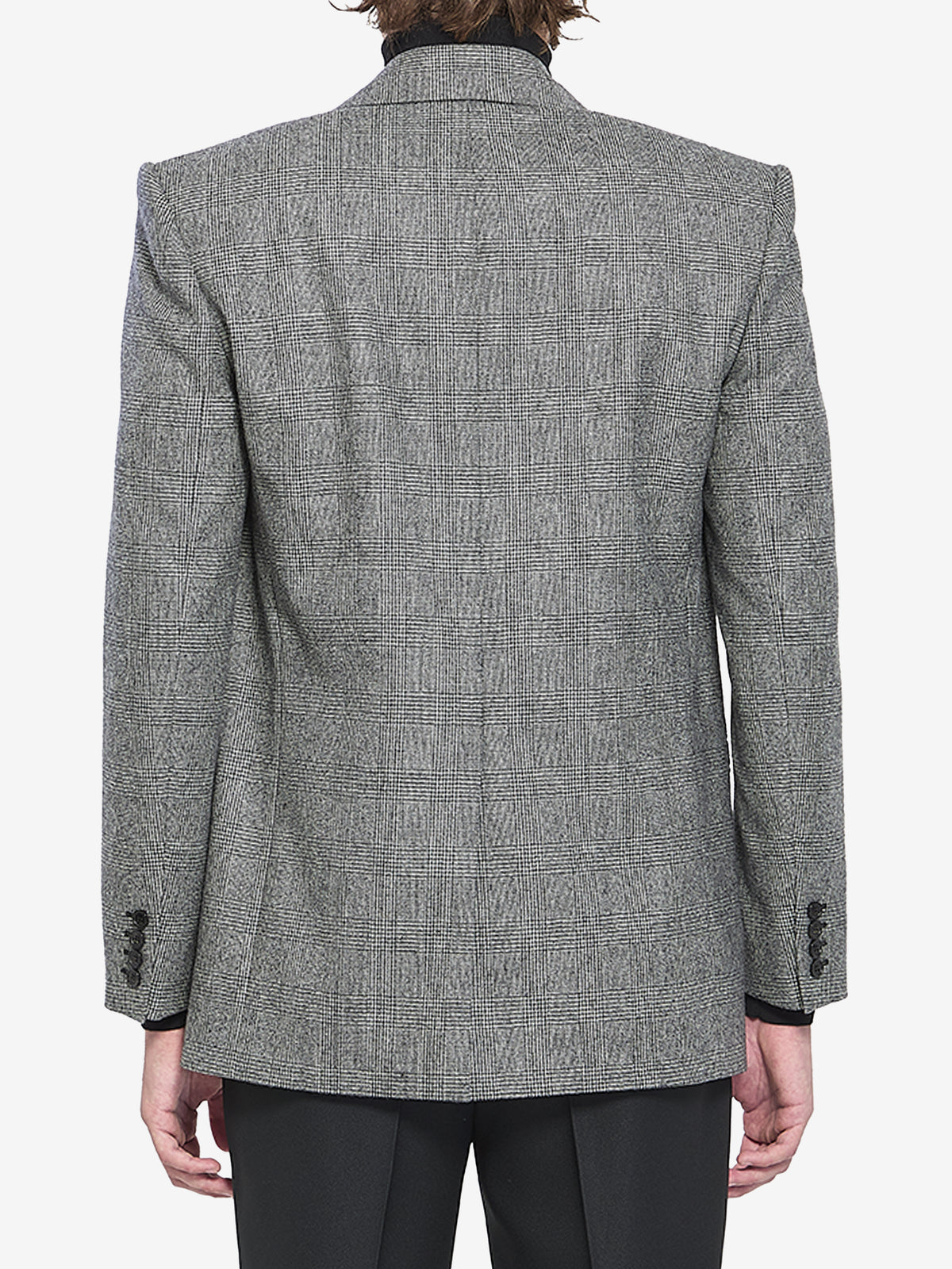 Saint Laurent Men's Wool Flannel Jacket in Black