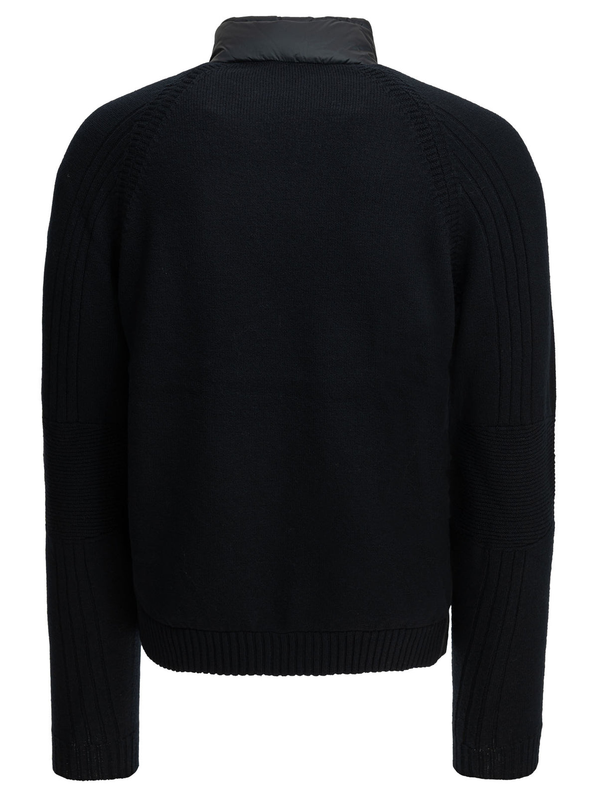 Moncler Grenoble Men's Padded wool cardigan in Blue