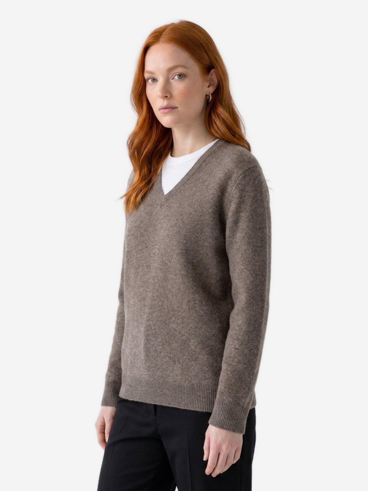 The Row Women's Taupe Grey Phora Sweater in Grey
