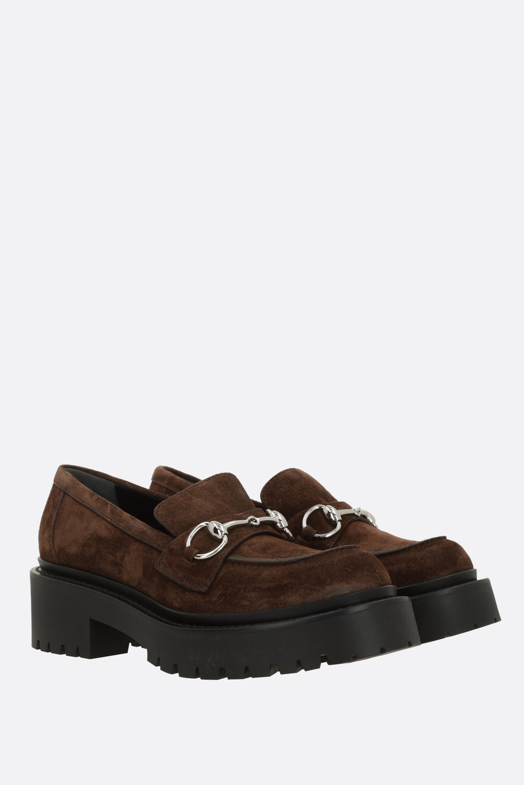 Gucci Women's Loafers in Brown Leather