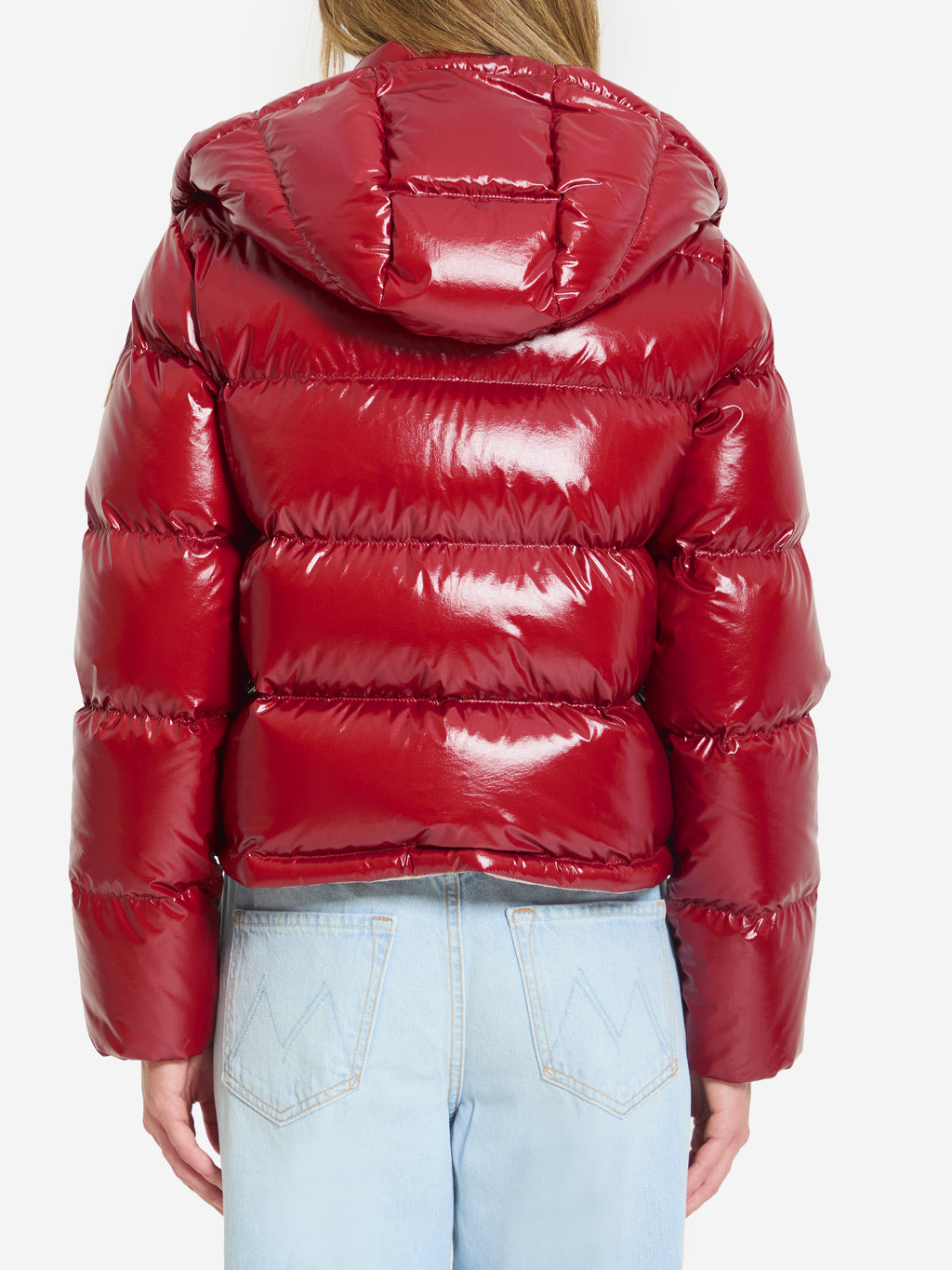Moncler Women's Niveole Short Puffer Jacket in Red