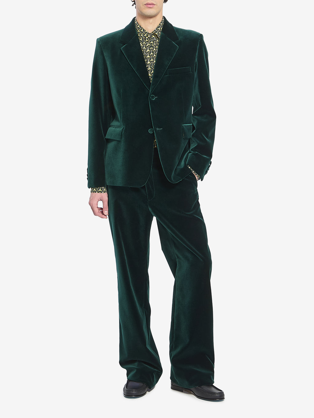 Gucci Men's Velvet Jacket in Green