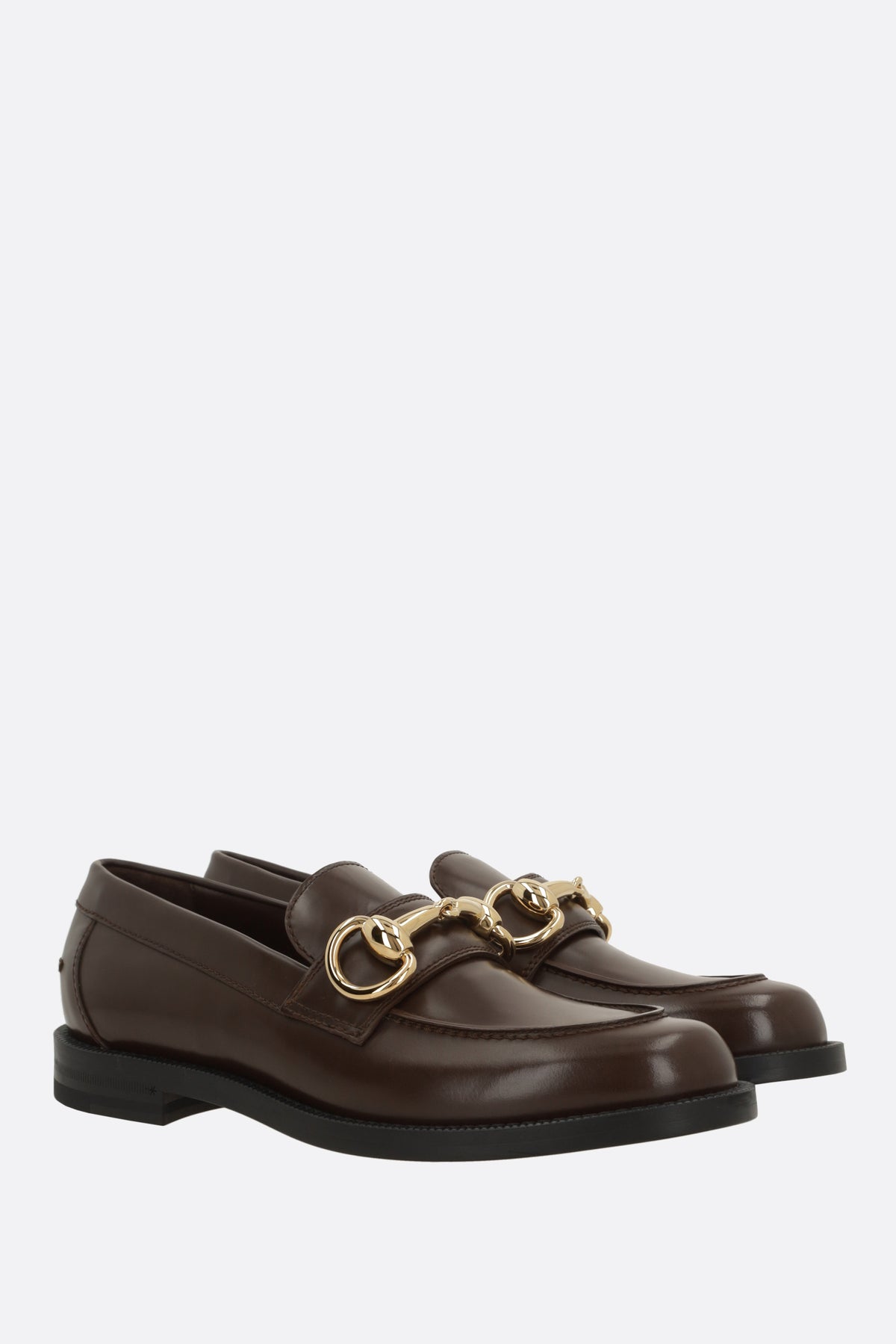 Gucci Women's Loafers in Brown Leather