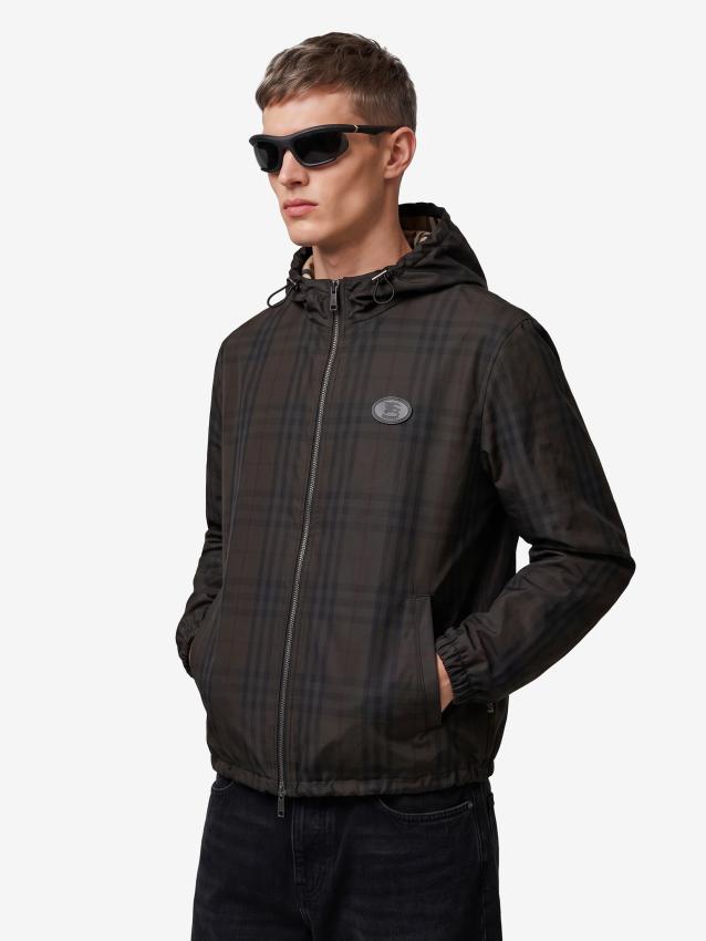 Burberry Men's Newport Hooded Jacket in Brown