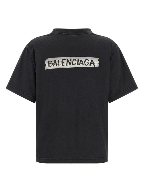 Balenciaga Women's Logo T-Shirt in Black