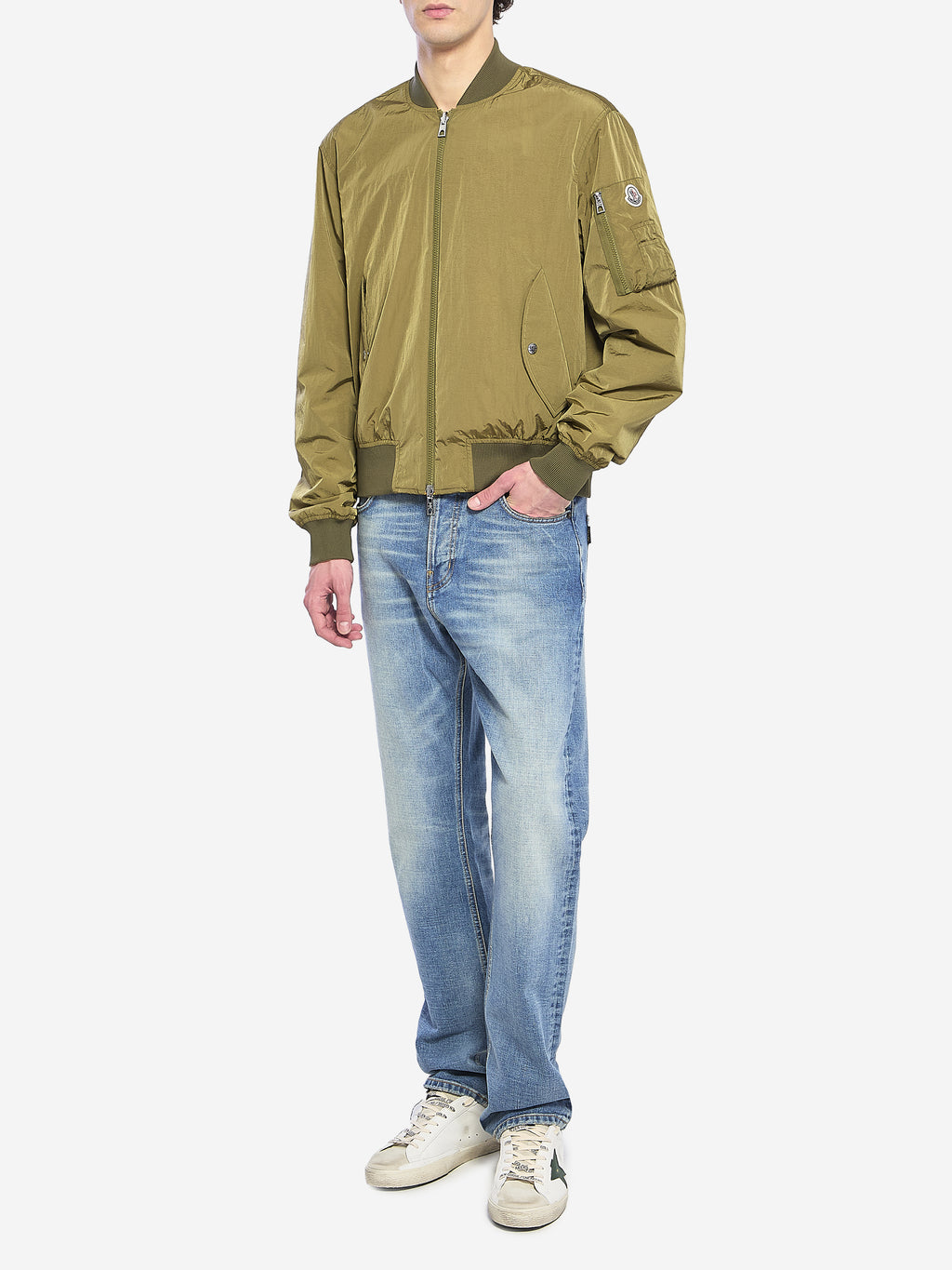 Moncler Men's Reversible Locovez Bomber Jacket in Green