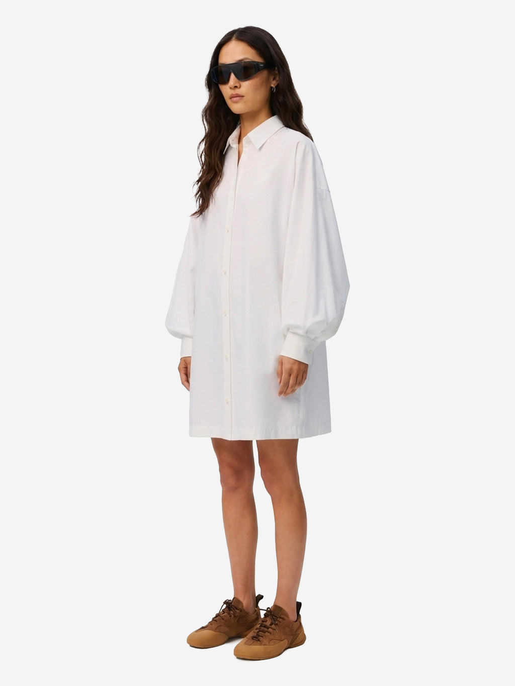 Loewe Women's Cotton Shirt Dress in White