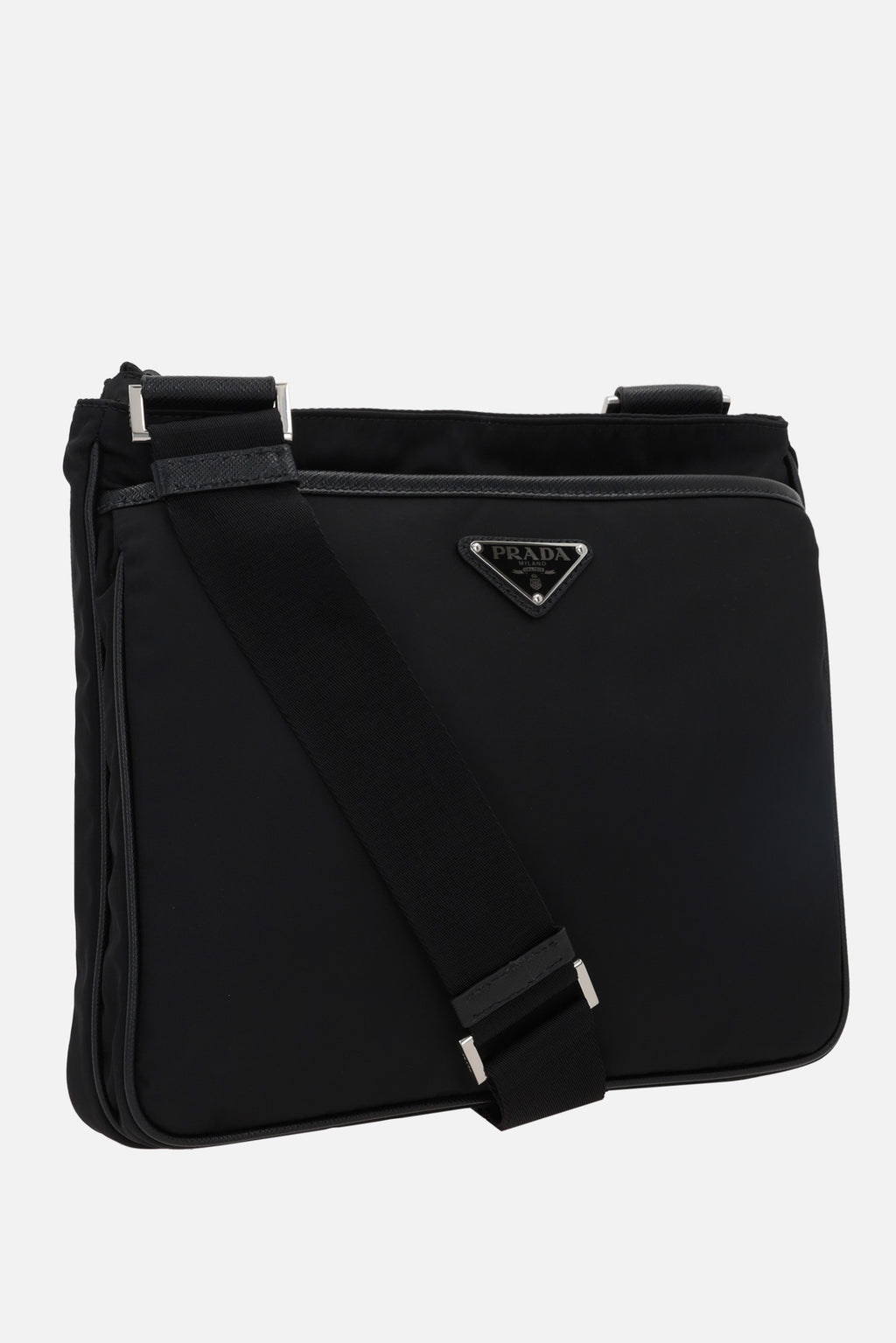 Prada Men's Crossbody Bag in Black Leather