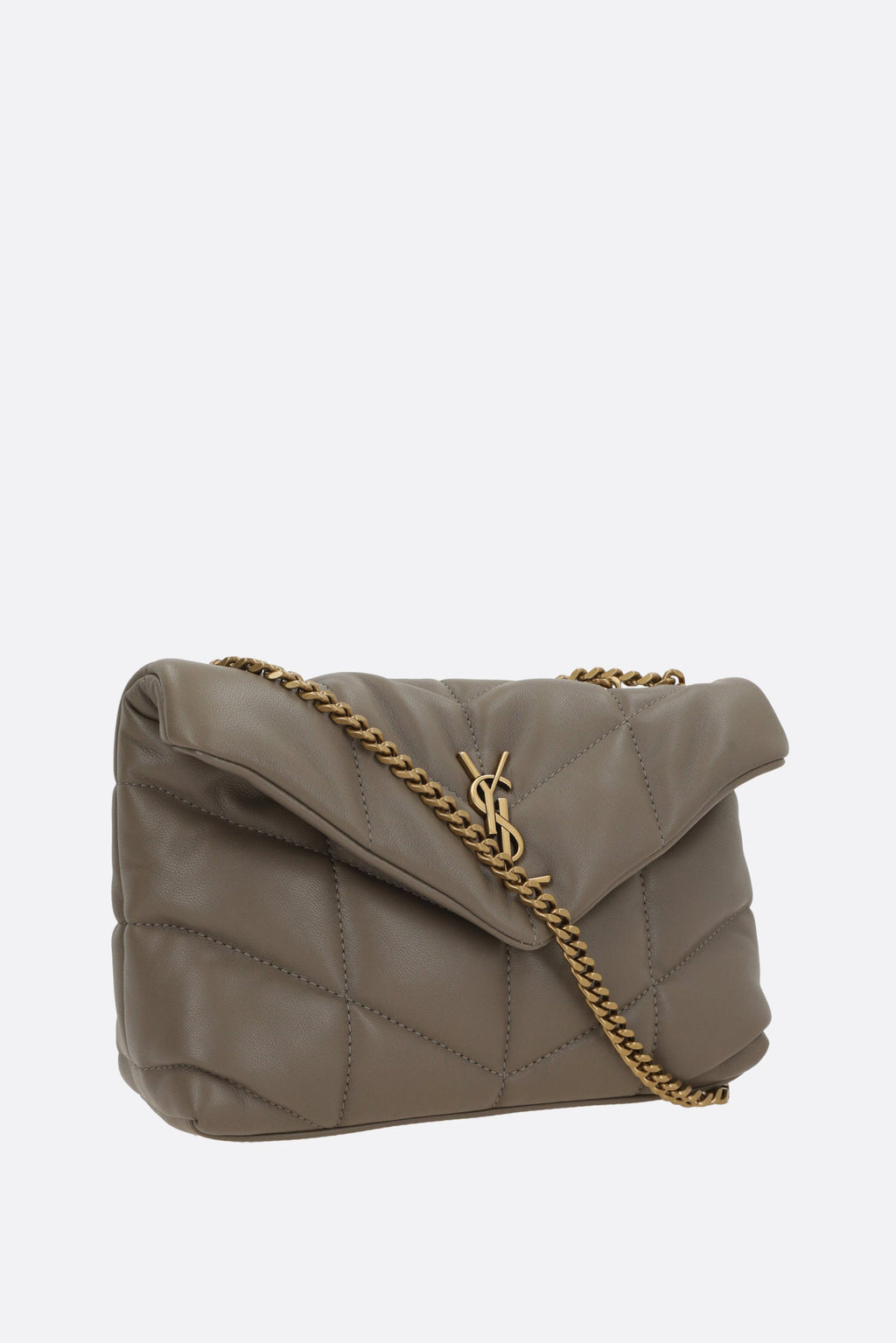Saint Laurent YSL Puffer Toy Mini Bag in Grey