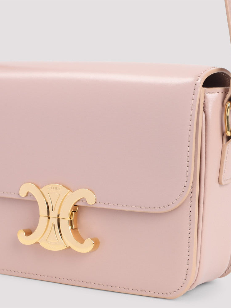 Celine Women's Teen Triomphe Small Shoulder Bag in Soft Peach
