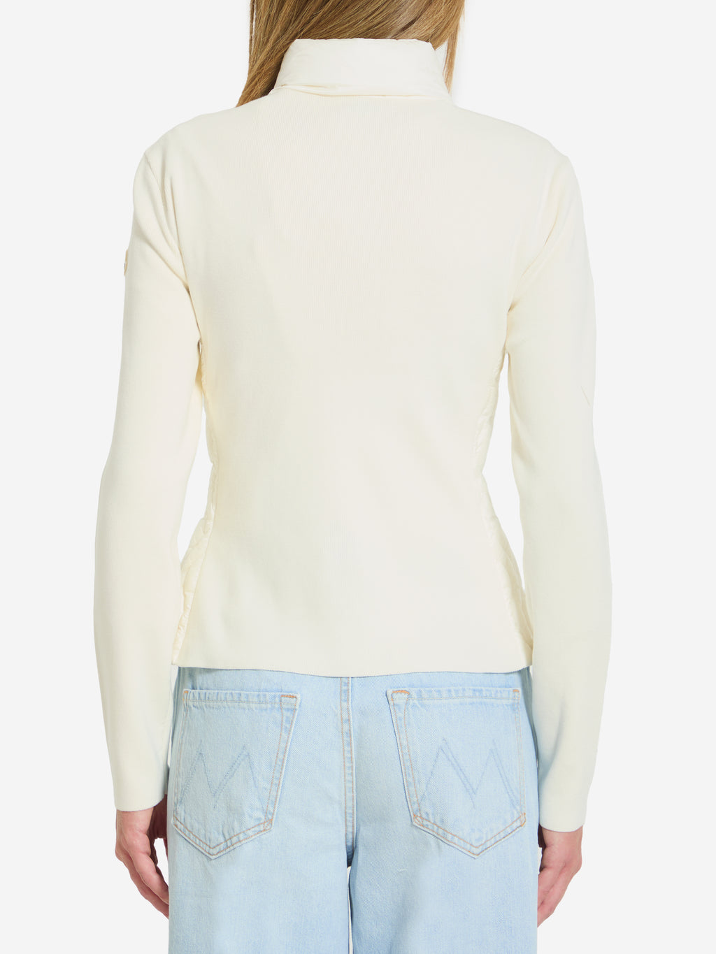 Moncler Women's Padded Zip Cardigan in Cream