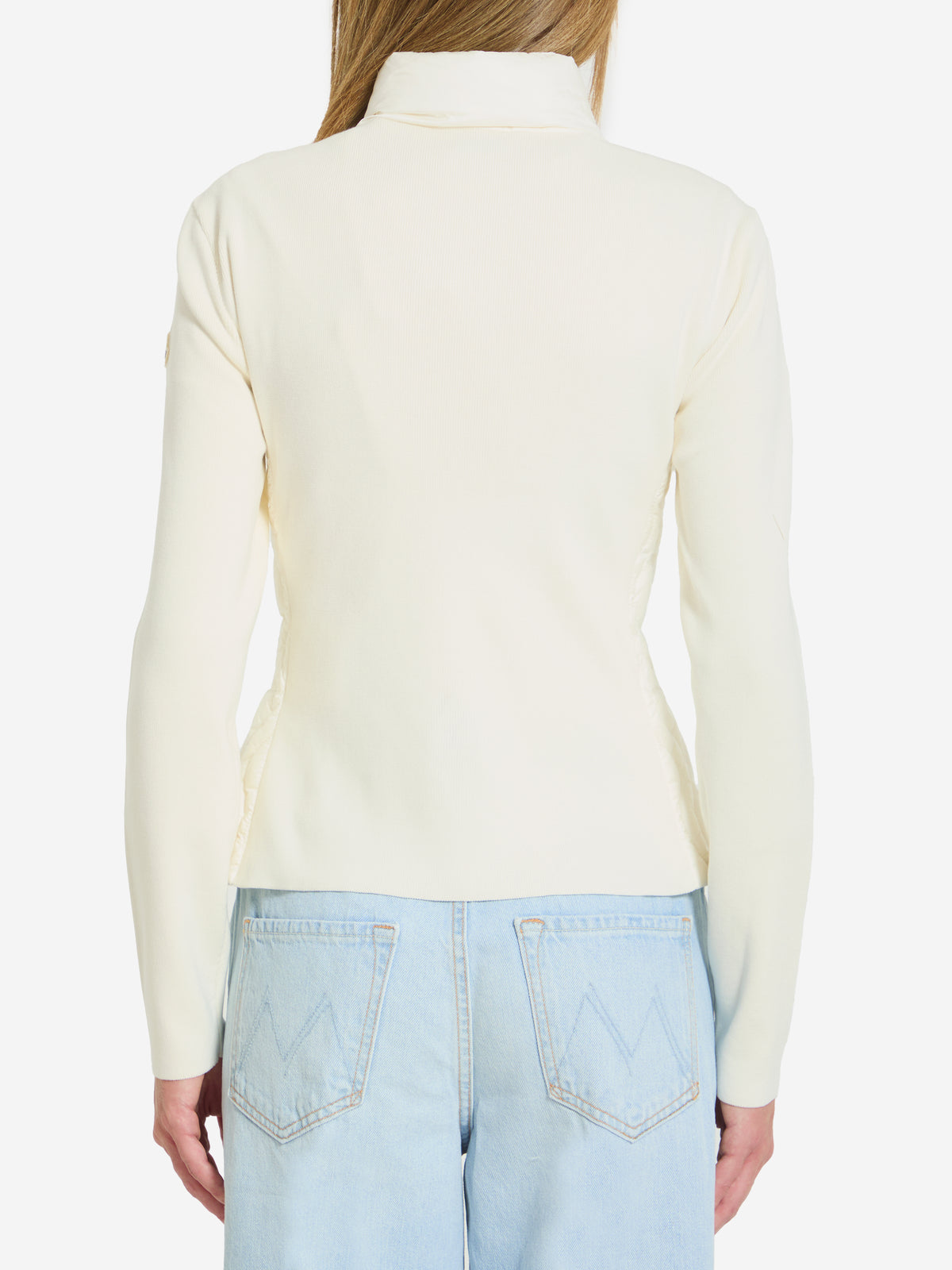 Moncler Women's Padded Zip Cardigan in Cream