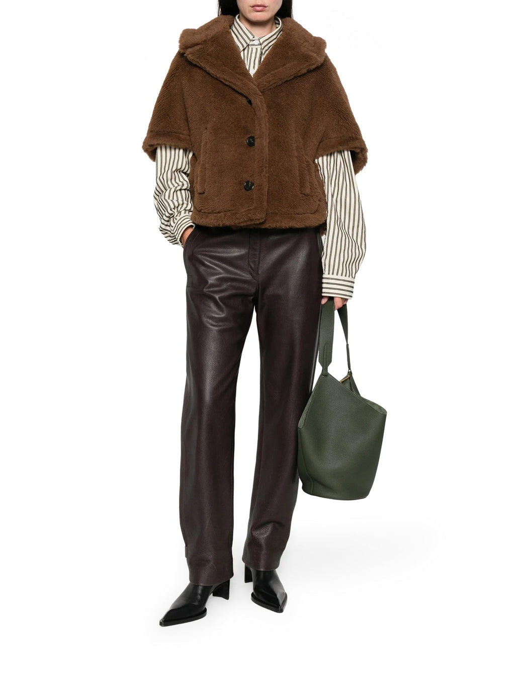 Max Mara Women's CORVINO 4 TEDDY SHORT COAT in Brown