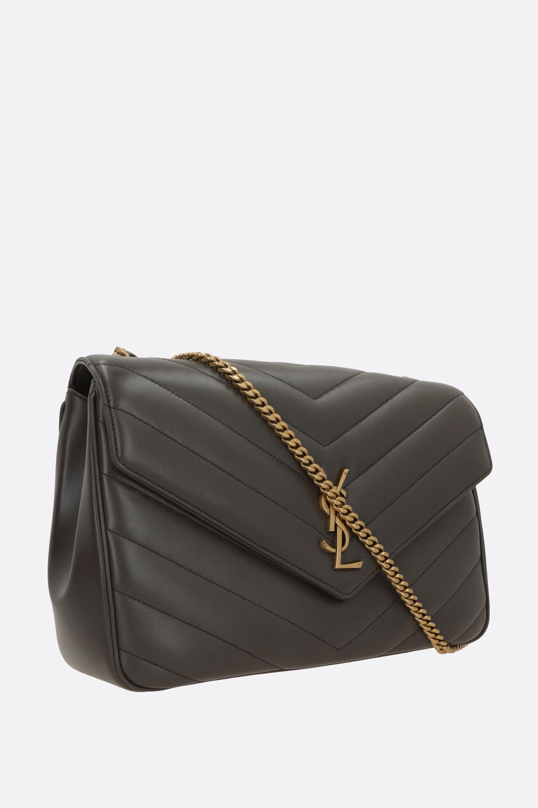 Saint Laurent Women's Saint Laurent YSL Loulou Large Bag in Grey