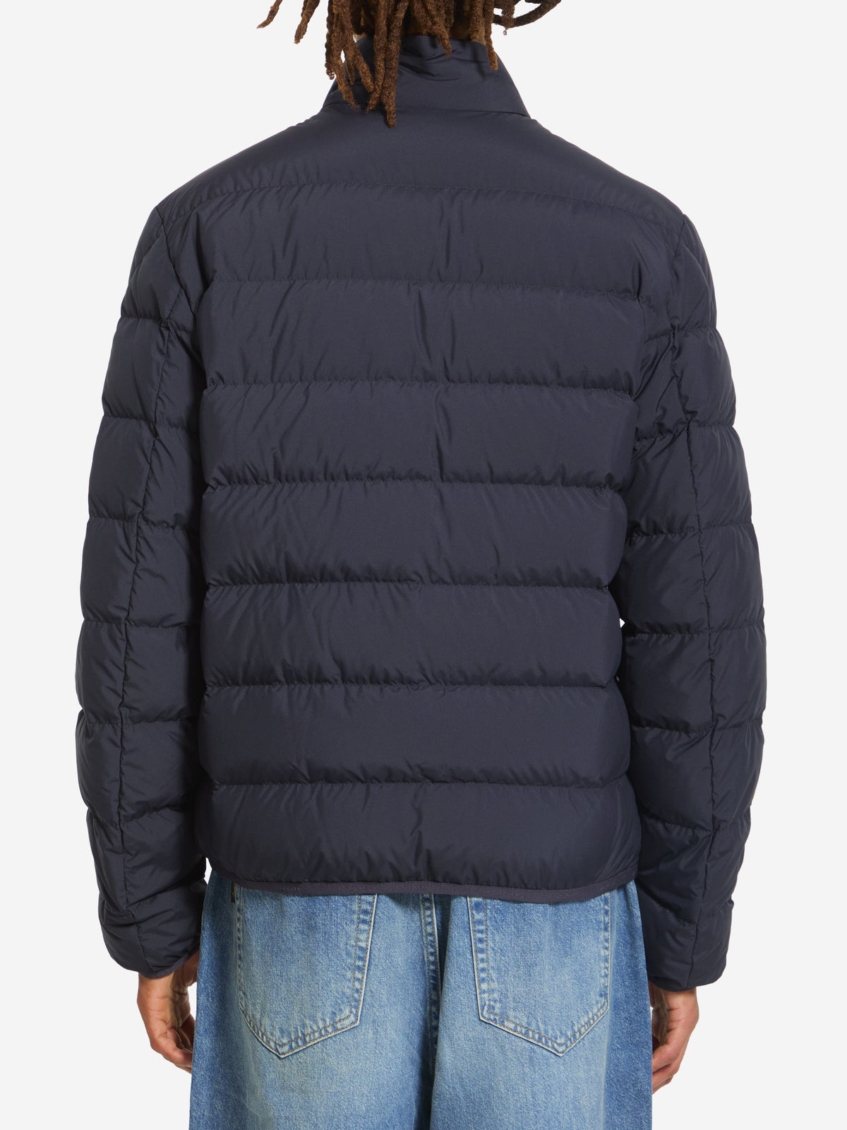 Moncler Men's Short Down Jacket Baudinet in Blue