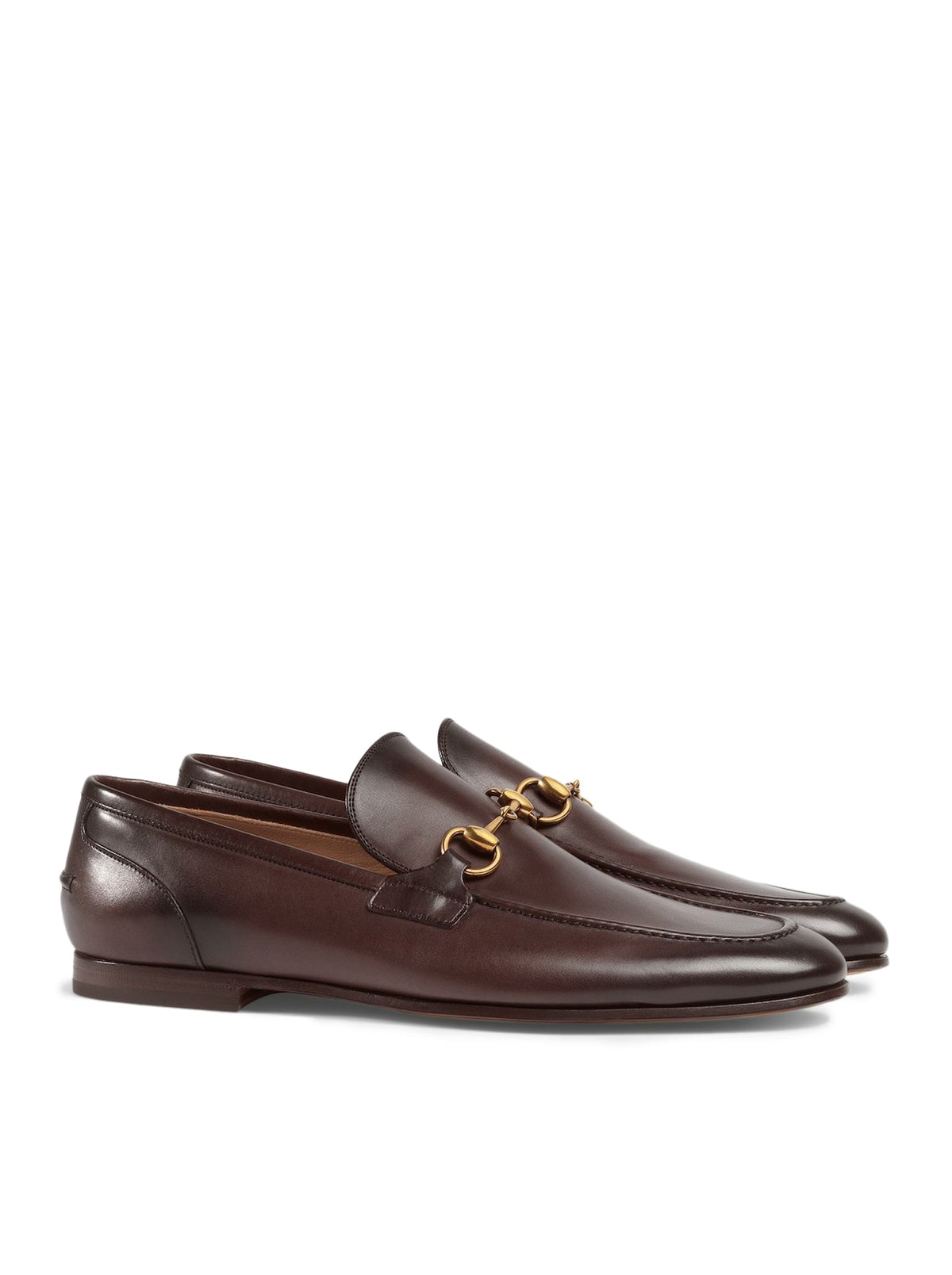 Gucci Men's JORDAAN LEATHER LOAFERS in Brown